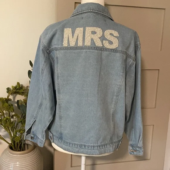 Untamed Petals Embellished MRS Jean Jacket - Picture 2 of 5